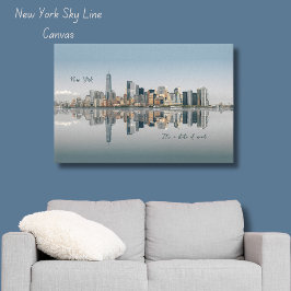 New York City Manhattan Skyline Canvas Afdruk