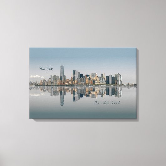New York City Manhattan Skyline Canvas Afdruk (Voorkant)