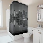 New York City Manhattan Skyline Douchegordijn (In situ)