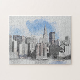 New York City Manhattan Skyline Legpuzzel