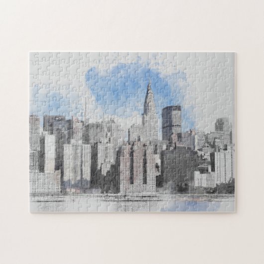 New York City Manhattan Skyline Legpuzzel (Horizontaal)