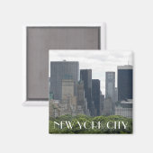 New York City Manhattan Skyline Magneet (Voorkant / Achterkant)