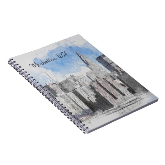 New York City Manhattan Skyline Notitieboek (Rechterzijde)