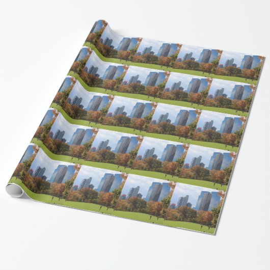 New York City Manhattan skyline panorama bekeken v Cadeaupapier (Uitgerold)