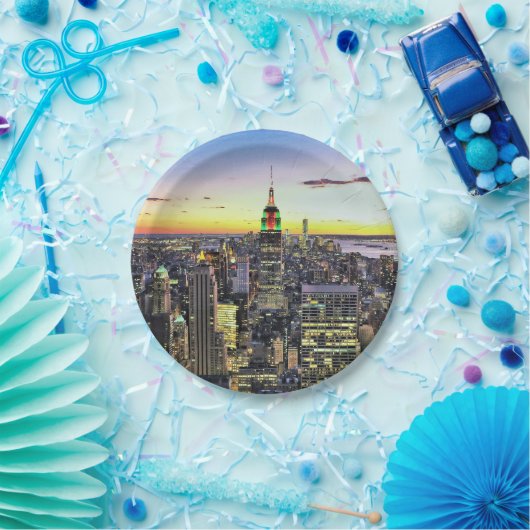 New York City Manhattan Skyline Papieren Bordje (Feest)