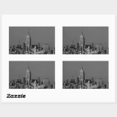 New York City Manhattan Skyline Rechthoekige Sticker (Vel)