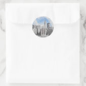 New York City Manhattan Skyline Ronde Sticker (Tas)