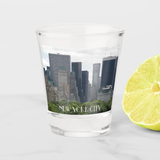 New York City Manhattan Skyline Shot Glas (Voorkant)