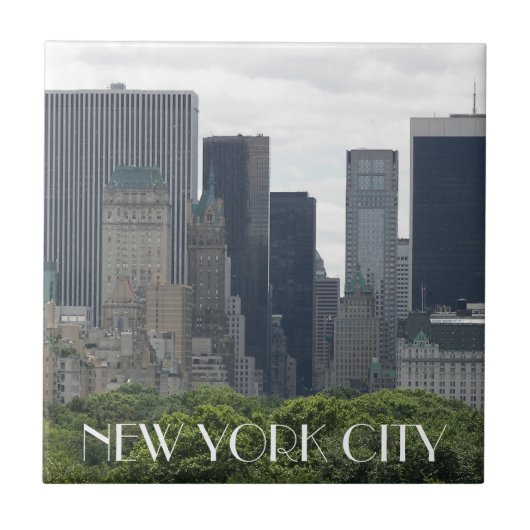 New York City Manhattan Skyline Tegeltje (Voorkant)