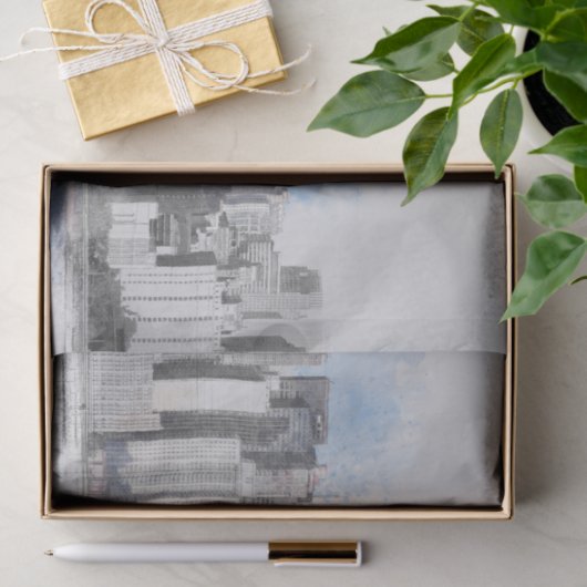 New York City Manhattan Skyline Tissue Paper Tissuepapier