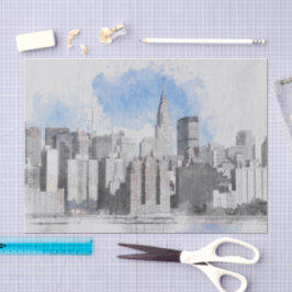 New York City Manhattan Skyline Tissue Paper Tissuepapier