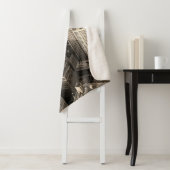 New York City Manhattan skyline uitzicht zwart Sherpa Deken (In situ)