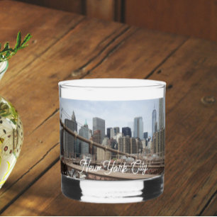 New York City Manhattan Skyline Whisky Glas