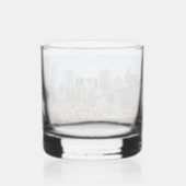 New York City Manhattan Skyline Whisky Glas (Achterkant)