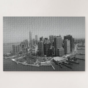 New York City Manhattan Skyscrappers Black White Legpuzzel