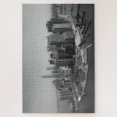 New York City Manhattan Skyscrappers Black White Legpuzzel (Verticaal)