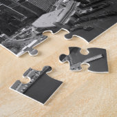 New York City Manhattan Skyscrappers Black White Legpuzzel (Zijkant)