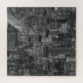 New York City Manhattan Skyscrappers Black White Legpuzzel (Horizontaal)