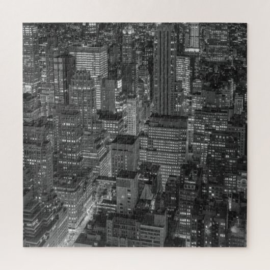 New York City Manhattan Skyscrappers Black White Legpuzzel (Verticaal)
