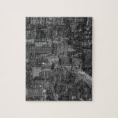 New York City Manhattan Skyscrappers Black White Legpuzzel (Verticaal)