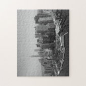 New York City Manhattan Skyscrappers Black White Legpuzzel (Verticaal)