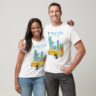 New York City Manhattan standbeeld wolkenkrabbers  T-shirt
