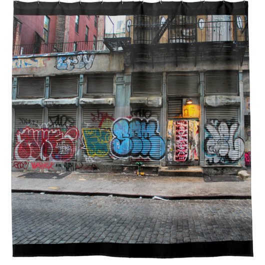 New York City Manhattan Street Scene Douchegordijn (Voorkant)