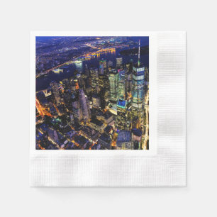 New York City, Manhattan, VS stadsgezicht bij nach Servetten