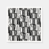 New York City Manhattan Zwart-wit Deco Chic Servet (Voorkant)
