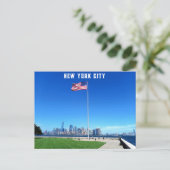 New York City - Manhatten View from Ellis Island Briefkaart (Staand voorkant)