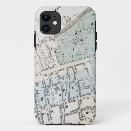 New York City Map, 1728 Case-Mate iPhone Case (Achterkant)