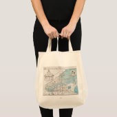 New York City Map, 1728 Tote Bag (Voorkant (product))