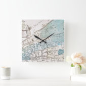 New York City Map, 1728 Vierkante Klok (Huis)