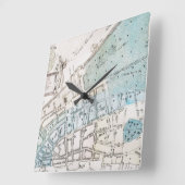 New York City Map, 1728 Vierkante Klok (Hoek)