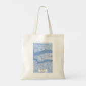 New York City Map (blauw) Tote Bag (Achterkant)