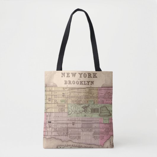  New York City Map Canvas tas (Voorkant)