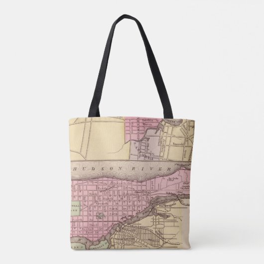  New York City Map Canvas tas (Achterkant)
