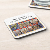 New York City Map Coordinates  Style Bier Onderzetter (Linkerzijde)