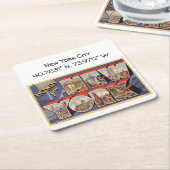 New York City Map Coordinates  Style Kartonnen Onderzetters (Schuin)