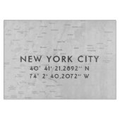 New York City Map Custom Coordinates Snijplank (Voorkant)