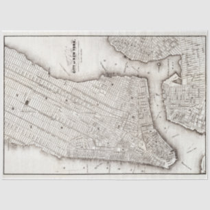  New York City Map Ephemera ontkoppeling Tissuepapier
