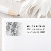 New York City Map Gepland | Retourlabel Etiket (Insitu)