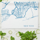 New York City Map Kitchen Towel Theedoek (Gevouwen)