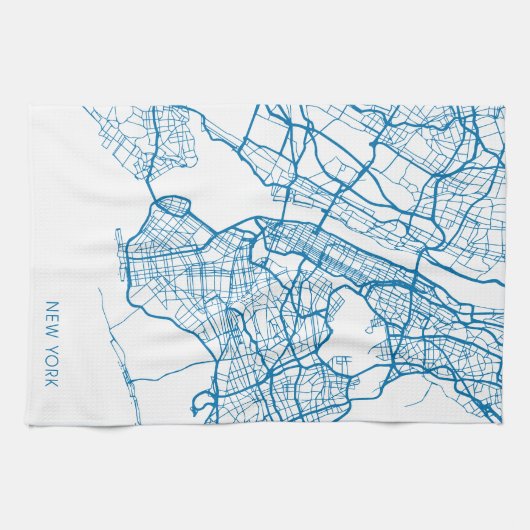 New York City Map Kitchen Towel Theedoek (Horizontaal)