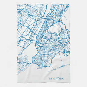 New York City Map Kitchen Towel Theedoek