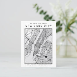 New York City Map + Mark A Location! Briefkaart