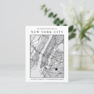New York City Map + Mark A Location! Briefkaart