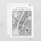 New York City Map + Mark A Location! Briefkaart (Voorkant / Achterkant)