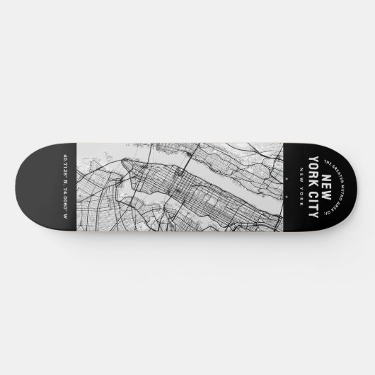 New York City Map Skateboard (Horizontaal)