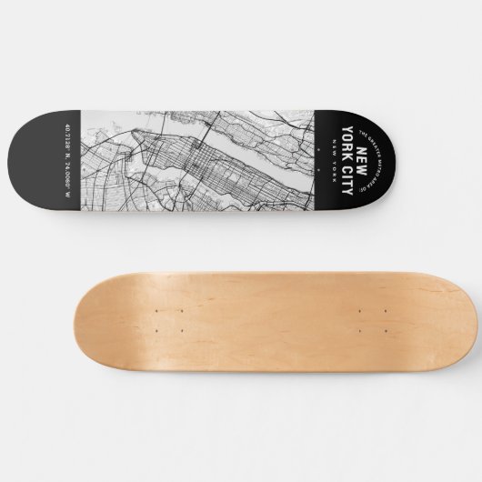 New York City Map Skateboard (Horizontaal)